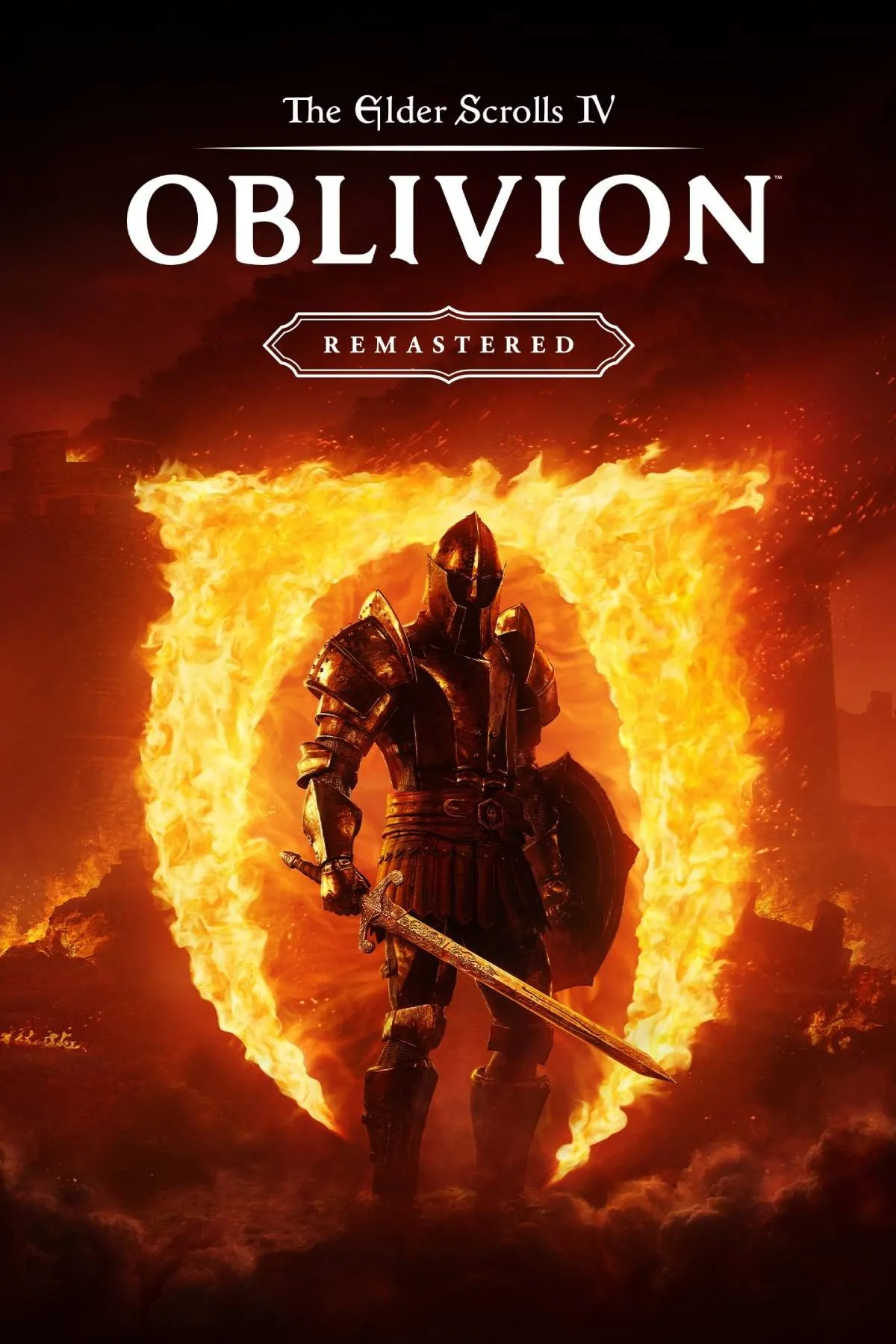 Ảnh bìa của game The Elder Scrolls IV: Oblivion Remastered, hiển thị logo và nhân vật chính.