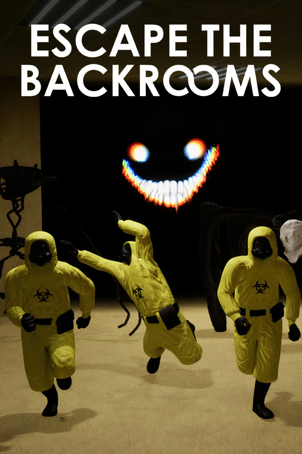 Ảnh cắt cảnh từ game Escape the Backrooms với không gian liminal đáng sợ