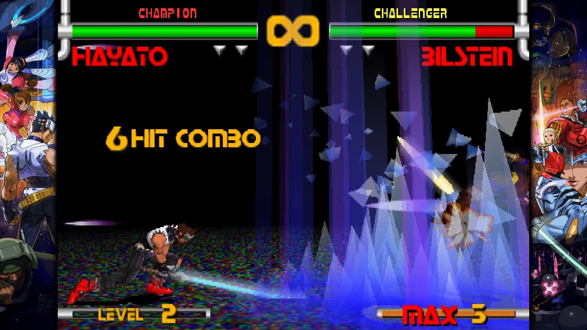 Ảnh chụp màn hình chế độ Training Mode, hiển thị các thông tin chi tiết về đòn đánh và hitbox