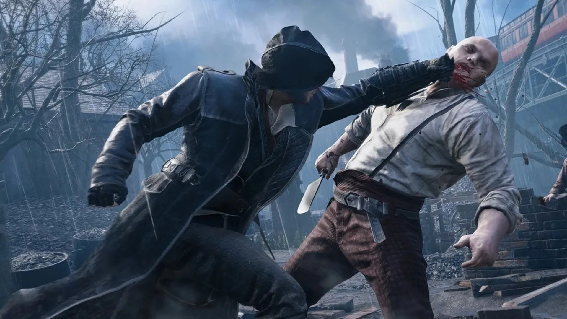 Ảnh chụp màn hình từ Assassin's Creed Syndicate thể hiện bối cảnh thành phố và kiến trúc thời Victoria