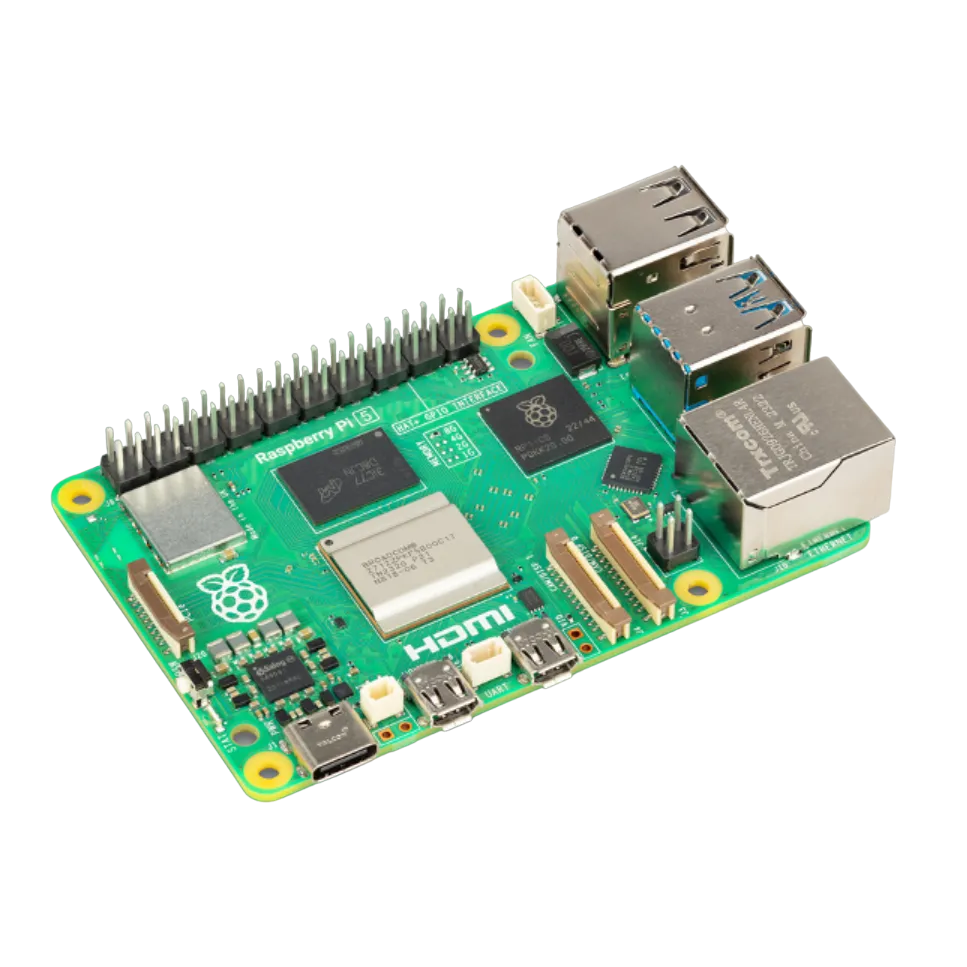 Ảnh render bo mạch máy tính Raspberry Pi 5