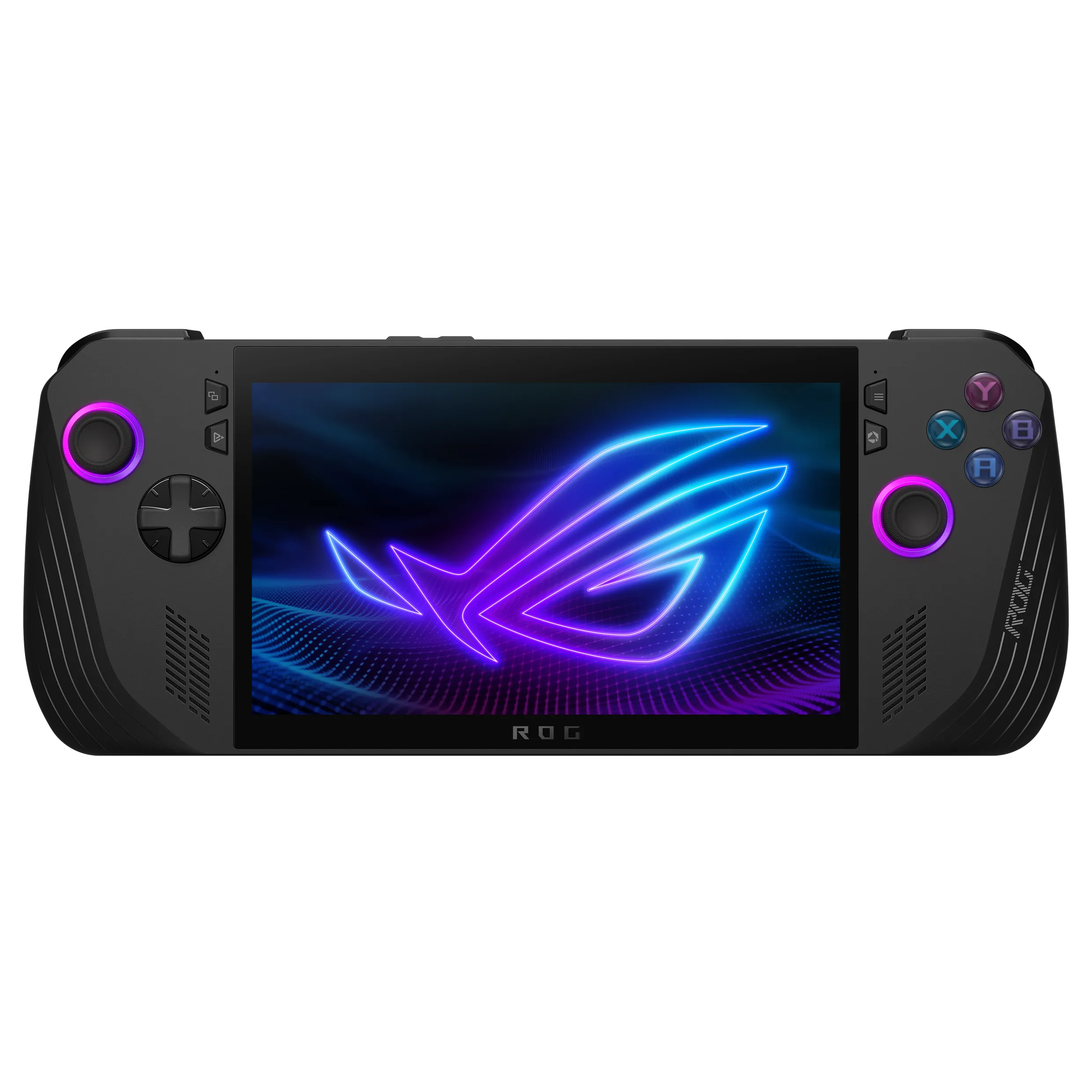 Ảnh render thiết bị chơi game cầm tay ASUS ROG Ally X màu đen