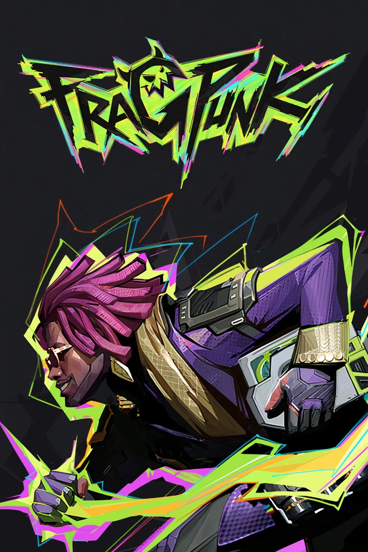 Ảnh tổng hợp gameplay FragPunk với các hiệu ứng thẻ bài Shard Cards