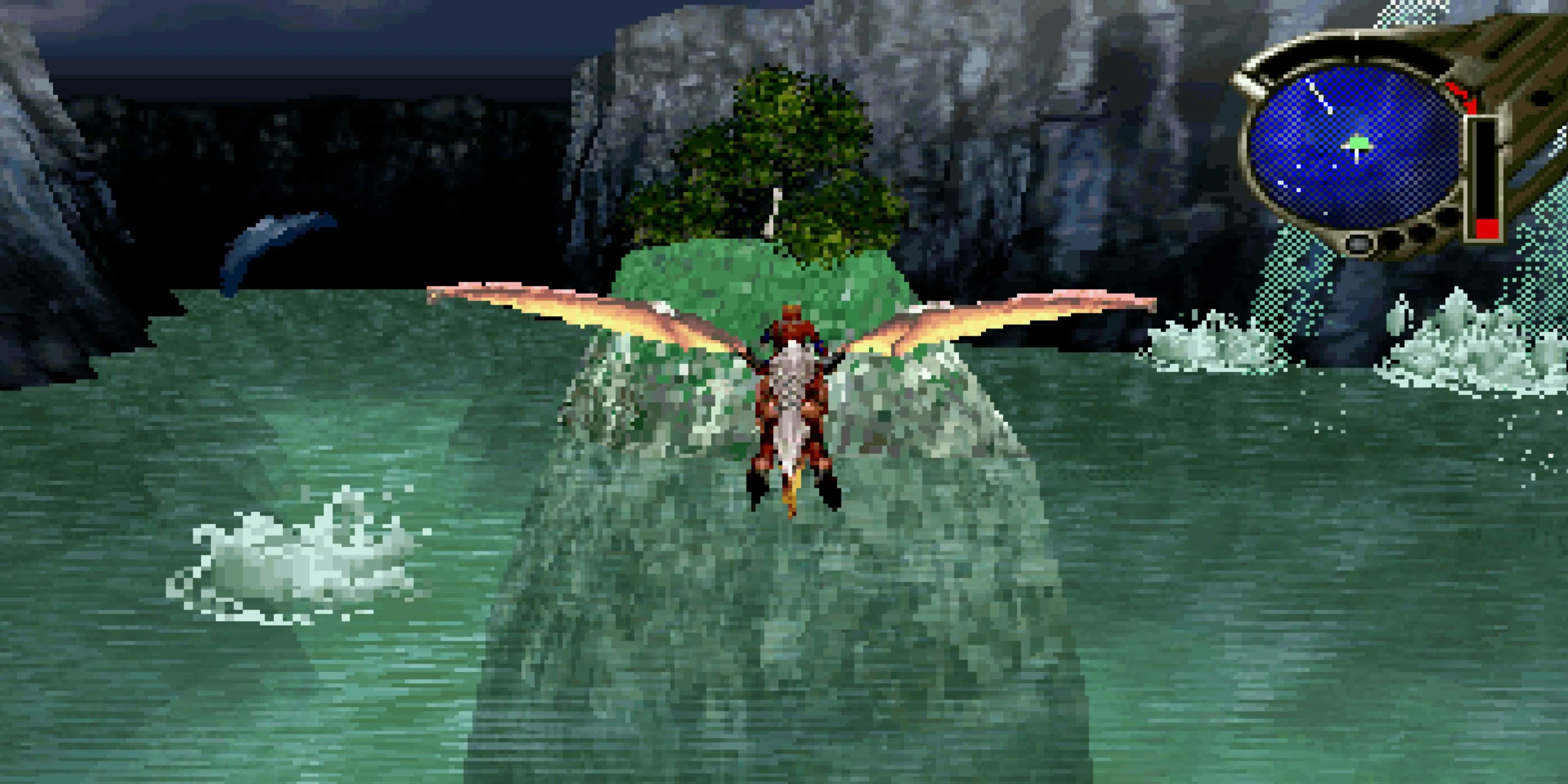 Bản đồ thế giới rộng lớn trong Panzer Dragoon Saga trên hệ máy Sega Saturn