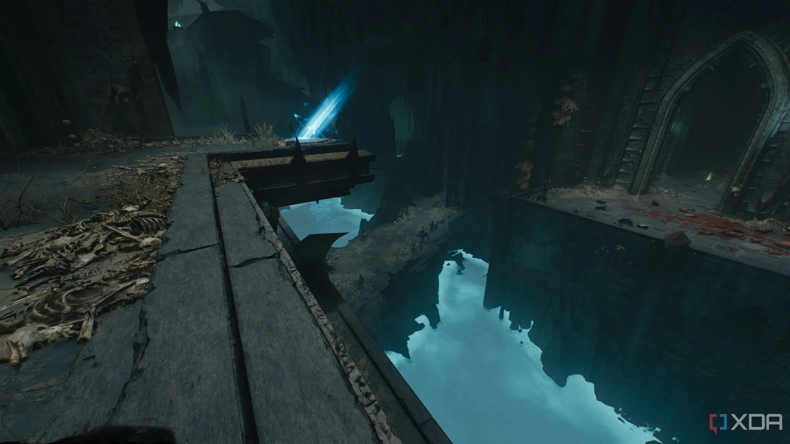 Bàn nhảy (jump pad) trước khi đến khu vực bí mật 2 trong Chương 19 Doom The Dark Ages
