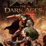 Bìa game Doom The Dark Ages, thể hiện phong cách chiến binh Slayer thời Trung Cổ