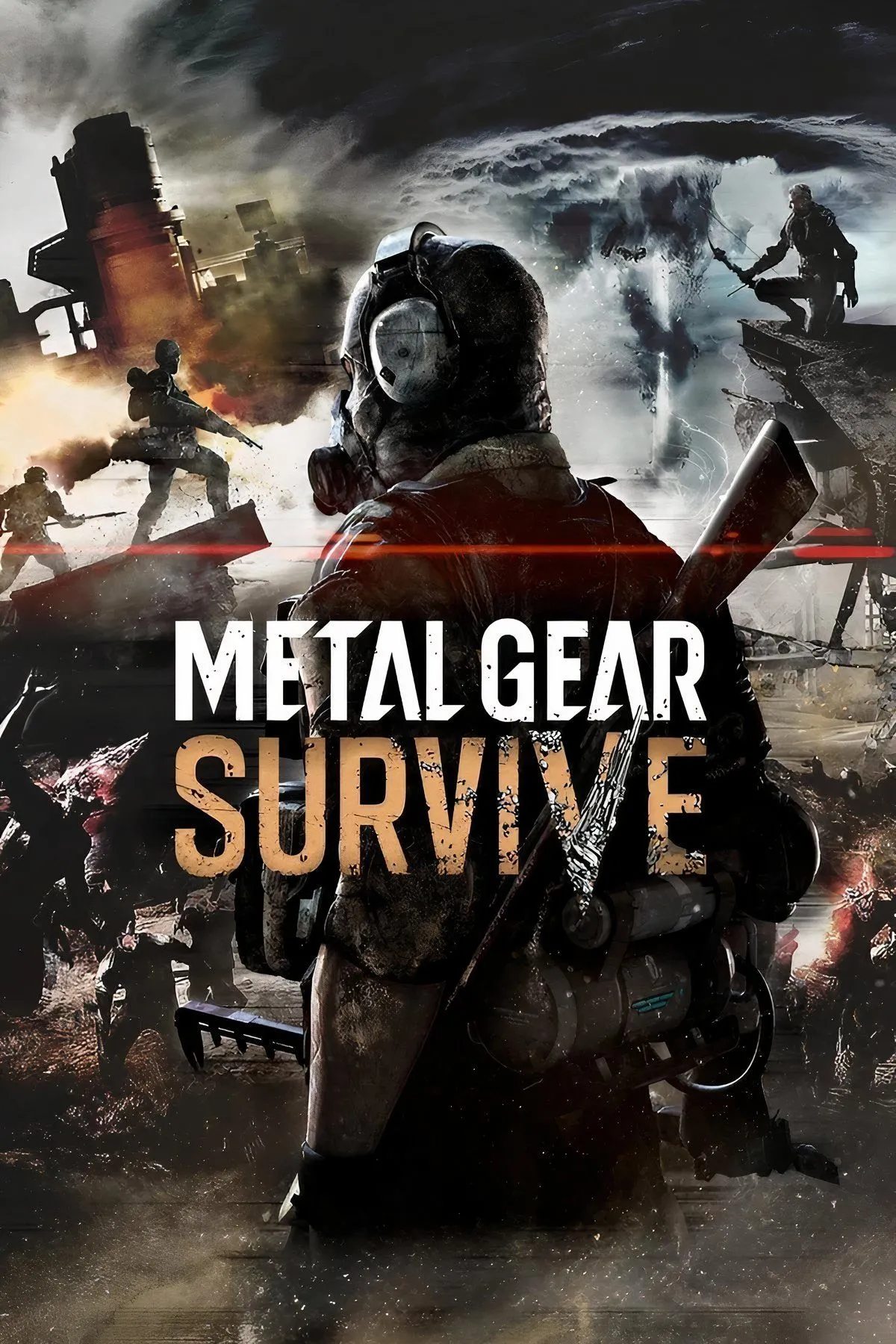 Bìa game Metal Gear Survive, tượng trưng cho sự thay đổi định hướng và vắng bóng Kojima