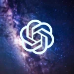 Biểu tượng OpenAI trên nền không gian mờ ảo, gợi mở về tương lai công nghệ AI
