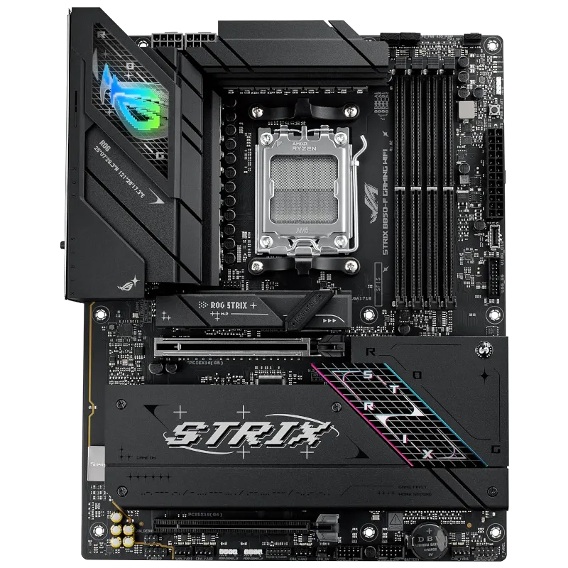 Bo mạch chủ Asus ROG Strix B850-F Gaming WiFi với nhiều tùy chọn kết nối USB