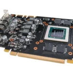 Bo mạch chủ (PCB) của card đồ họa Nvidia GeForce GTX 970, minh họa vấn đề thiếu ROPs và VRAM.