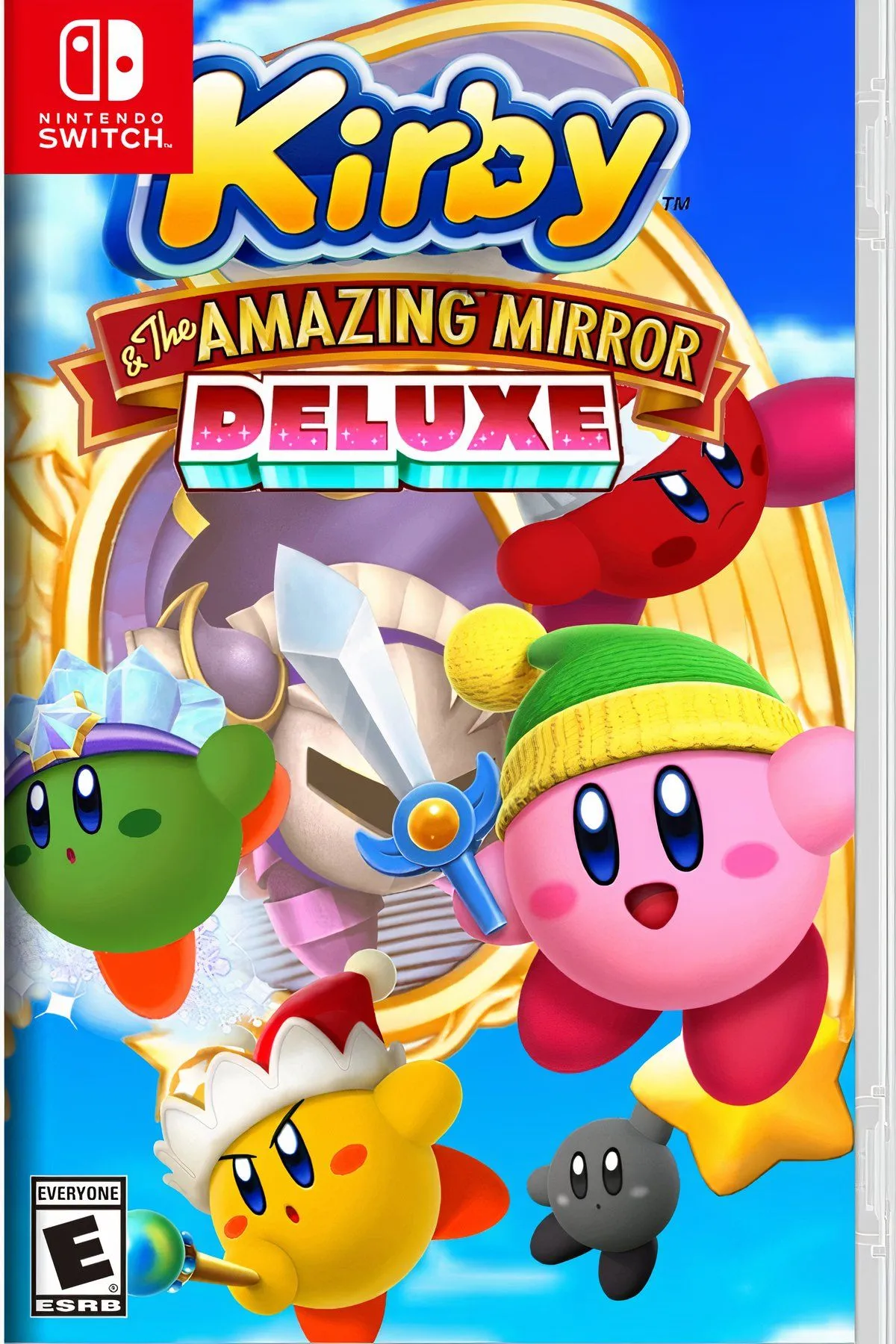 Bốn phiên bản của Kirby với các màu sắc khác nhau cùng nhau phiêu lưu trong Kirby &amp; the Amazing Mirror.