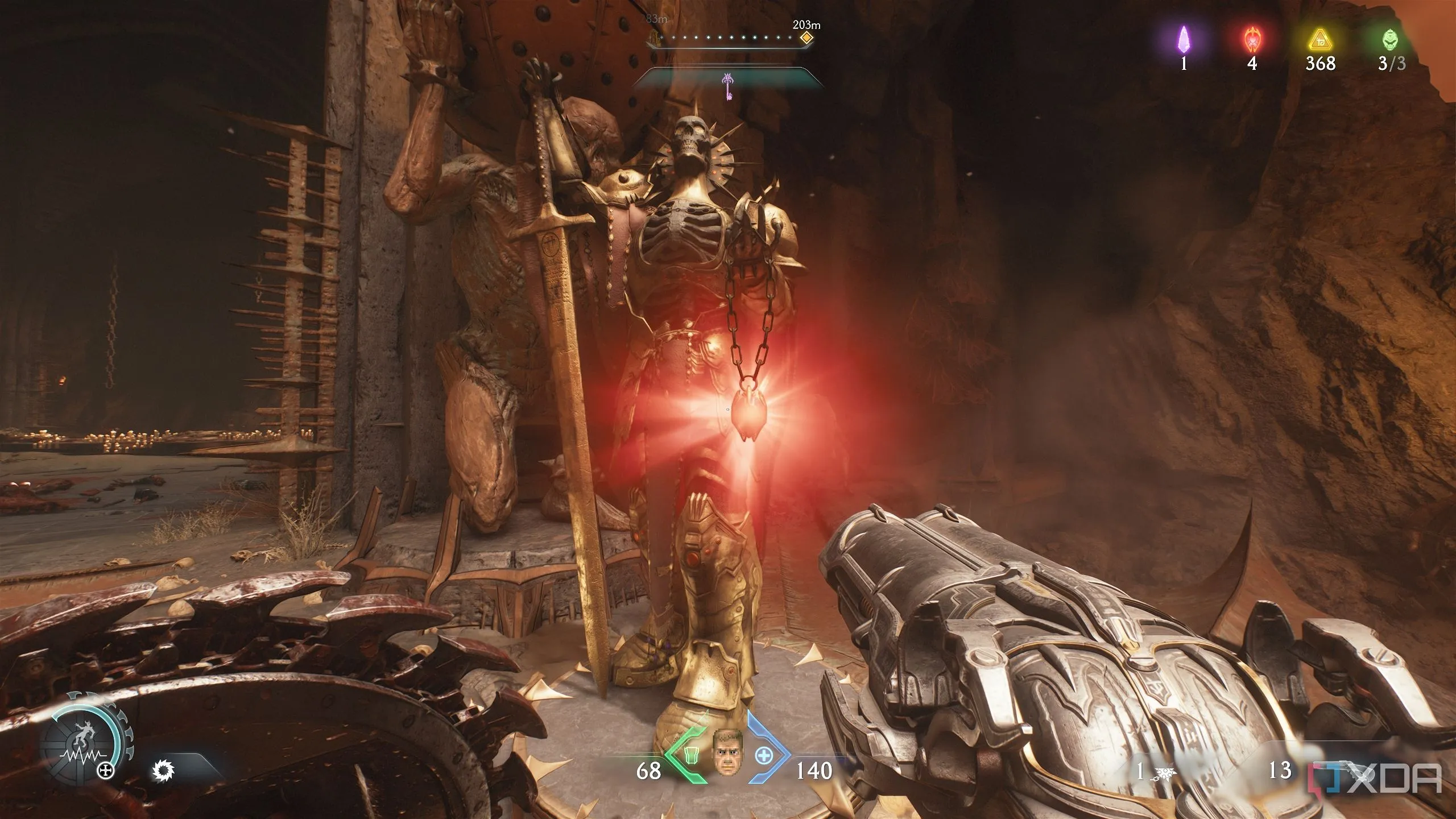 Bức tượng Hồng Ngọc thứ hai trong Doom The Dark Ages.