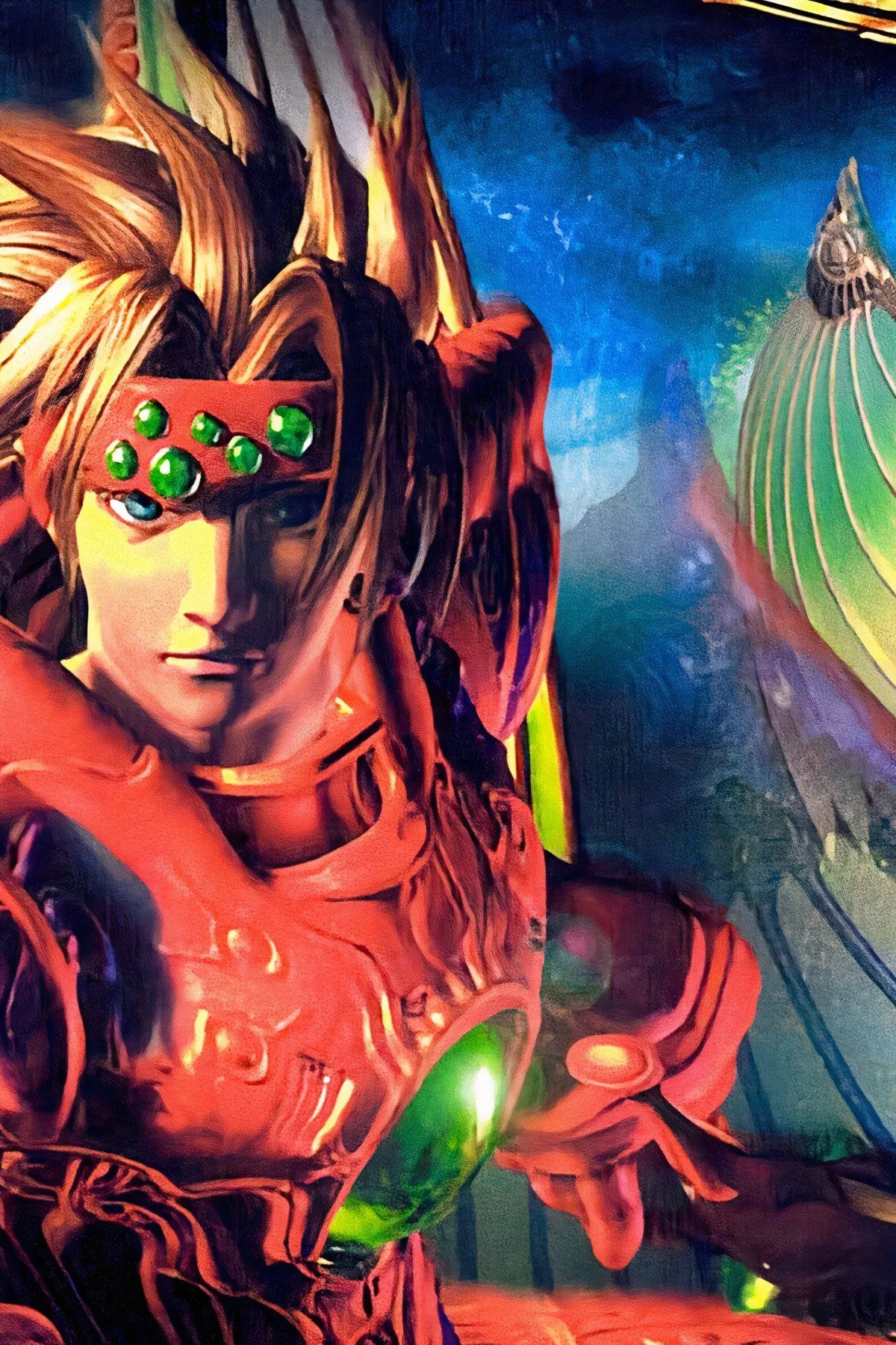 Các nhân vật của The Legend of Dragoon trong một cảnh chiến đấu, điển hình cho JRPG thời PlayStation.