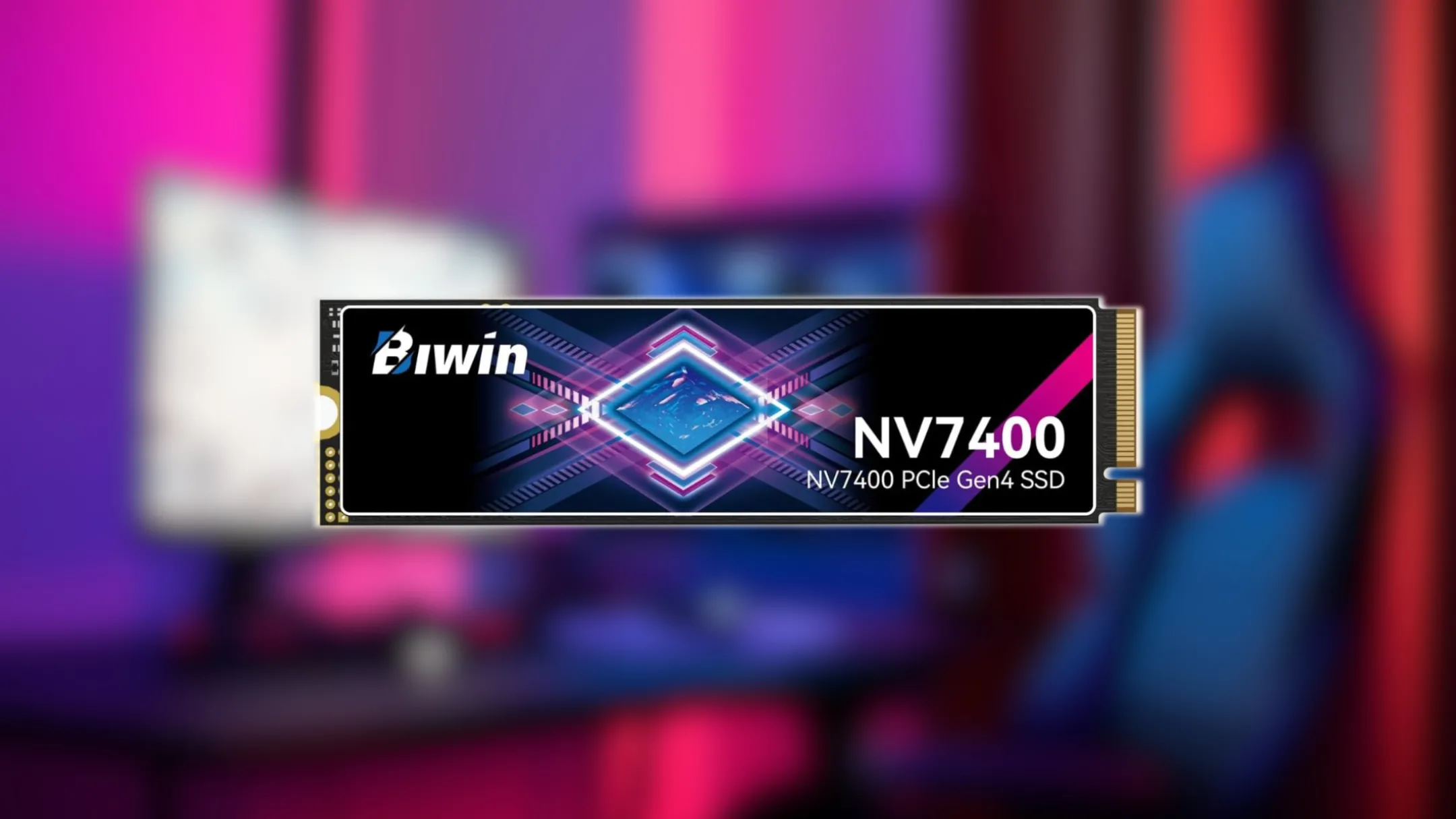 Các thành phần bên trong của ổ cứng SSD Black Opal NV7400, cho thấy thiết kế và bo mạch