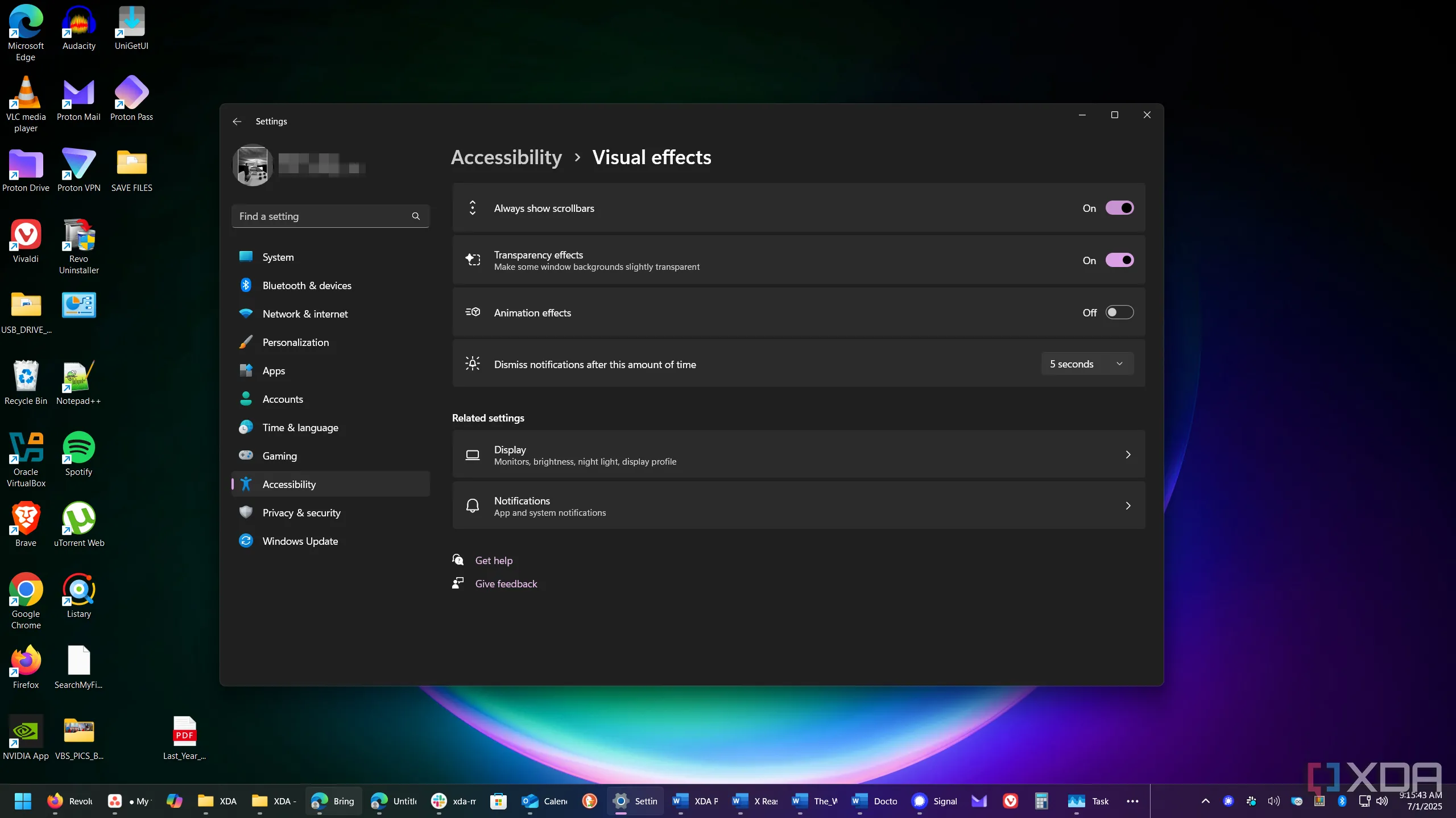 Cài đặt &quot;Luôn hiển thị thanh cuộn&quot; trong Windows 11, giúp cải thiện trải nghiệm duyệt web và ứng dụng