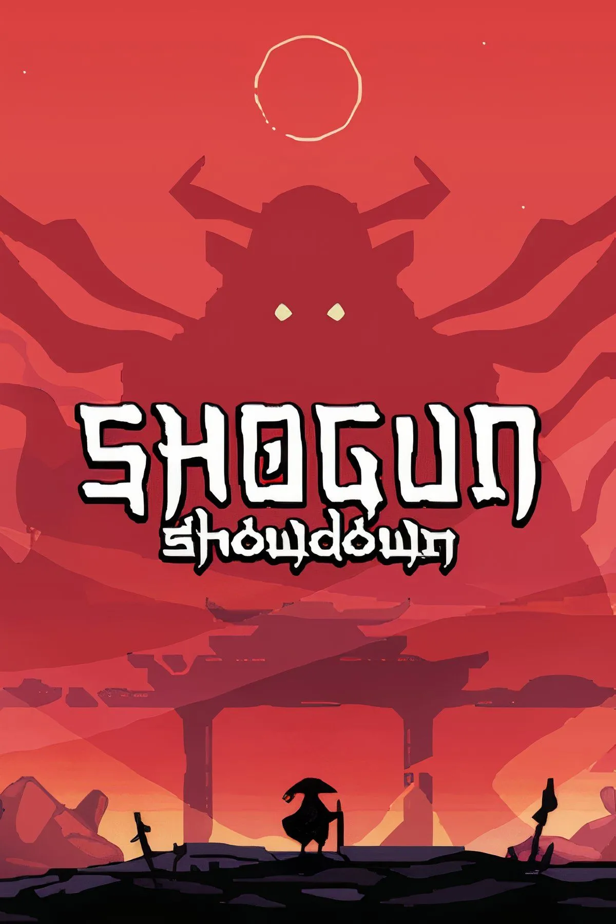 Cảnh chiến đấu chiến thuật trong game roguelike Shogun Showdown, hiển thị giao diện người chơi và kẻ địch.