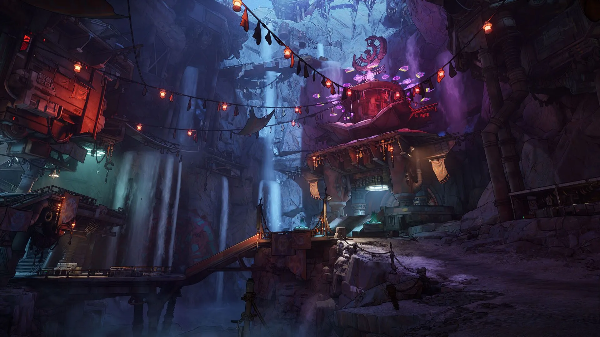 Cảnh chiến đấu đầy hành động và hiệu ứng cháy nổ trong Borderlands 4