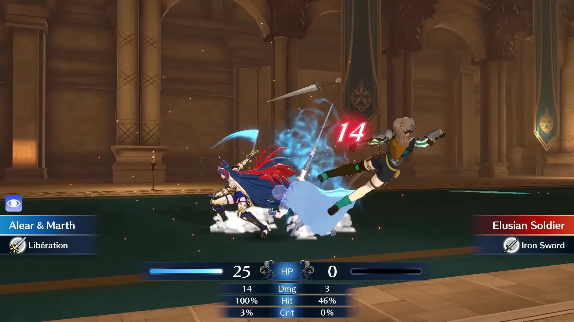 Cảnh chiến đấu trong Fire Emblem Engage, minh họa hậu quả của tính năng chết vĩnh viễn