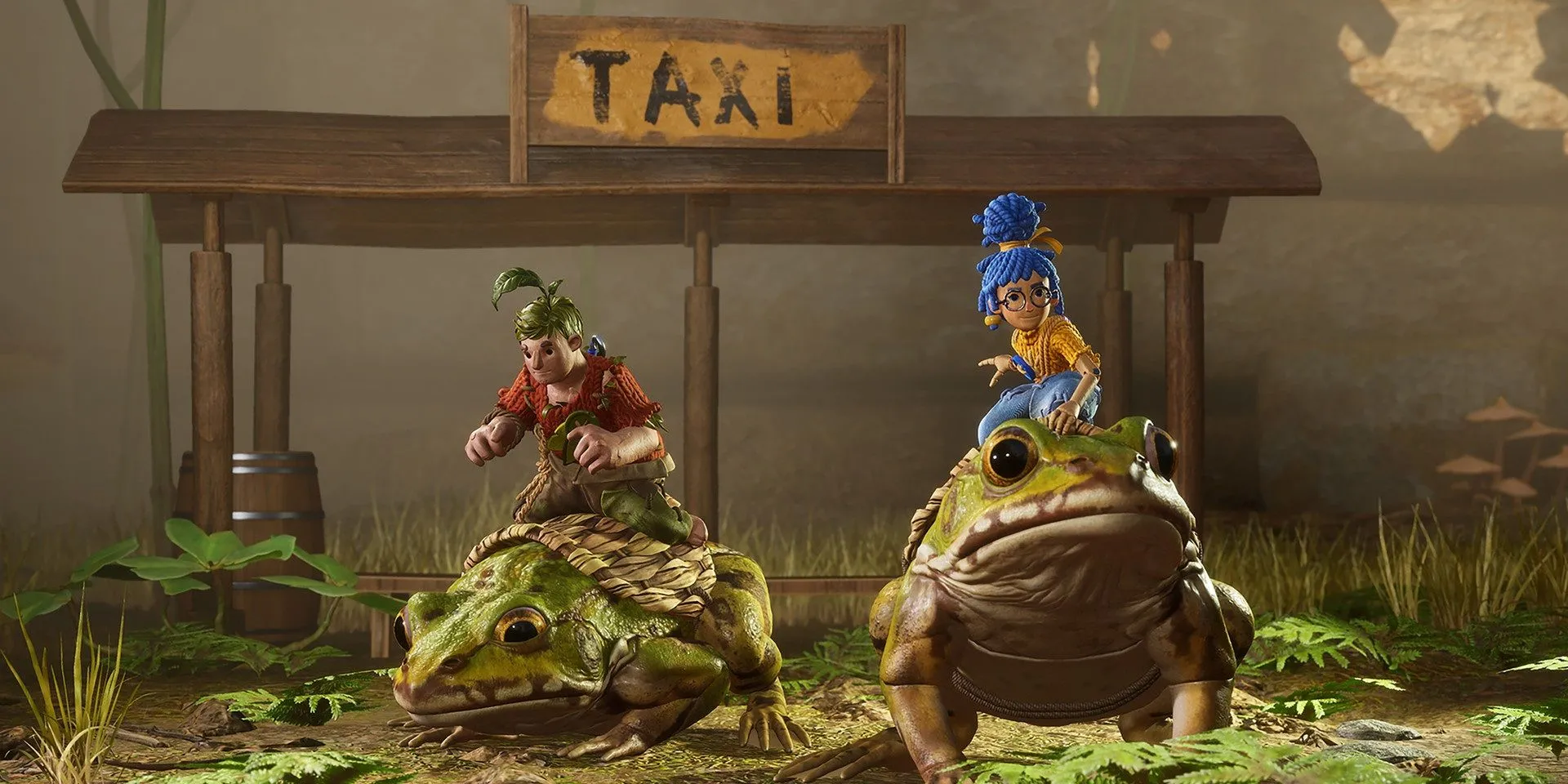 Cảnh chơi game It Takes Two với hai người chơi hợp tác trong môi trường đầy thử thách, minh họa game co-op thú vị.