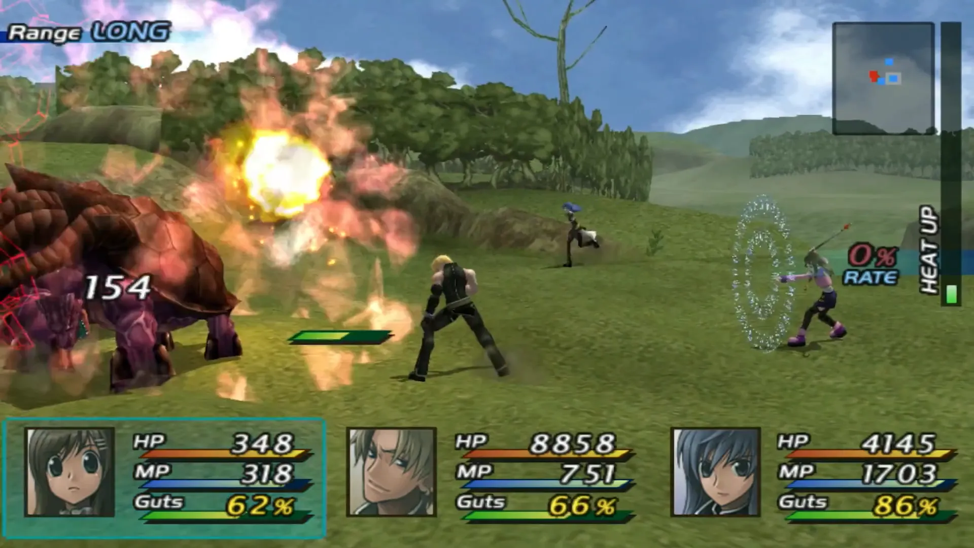 Cảnh game Star Ocean: Till the End of Time, minh họa cơ chế chết khi năng lượng tinh thần (MP) cạn kiệt
