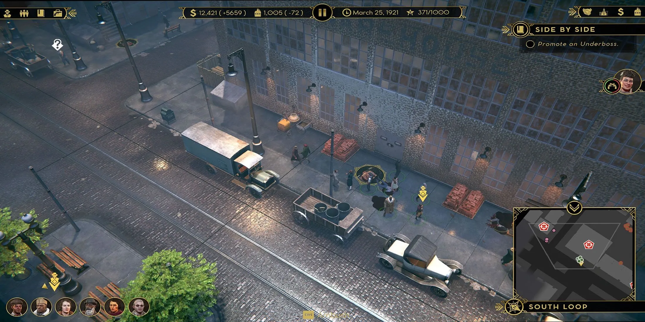 Cảnh quan đường phố trong game Empire of Sin