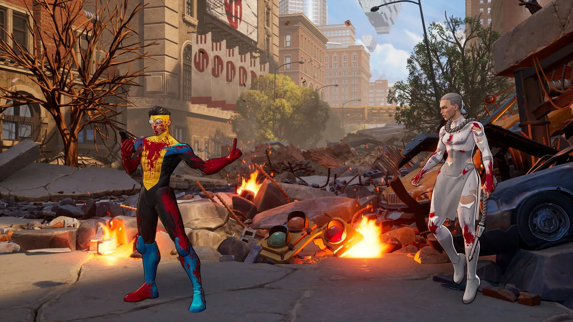 Cảnh quay lối chơi từ game đối kháng Invincible VS