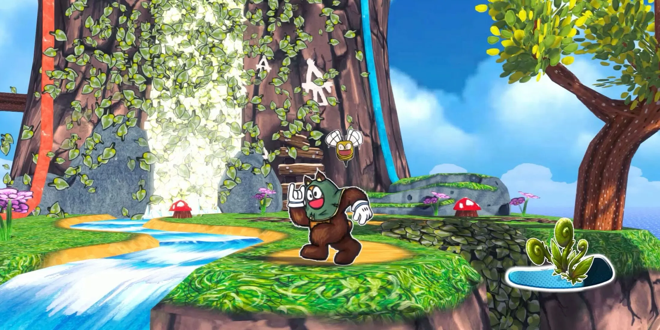 Cảnh Ruffy sử dụng cơ chế SWAP trong môi trường game Ruffy and the Riverside