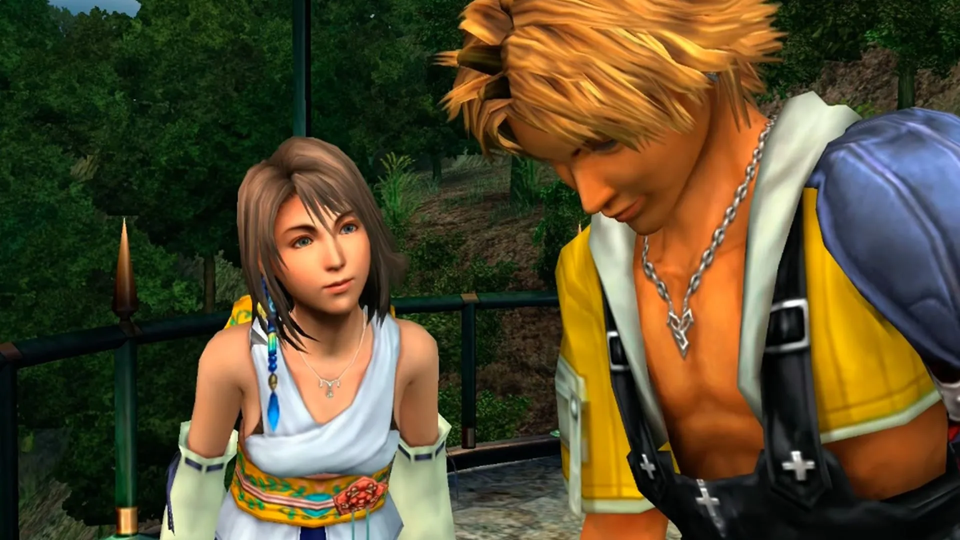 Cảnh Tidus và Yuna cùng cười gượng gạo trong Final Fantasy X, khoảnh khắc bị hiểu lầm nhiều nhất