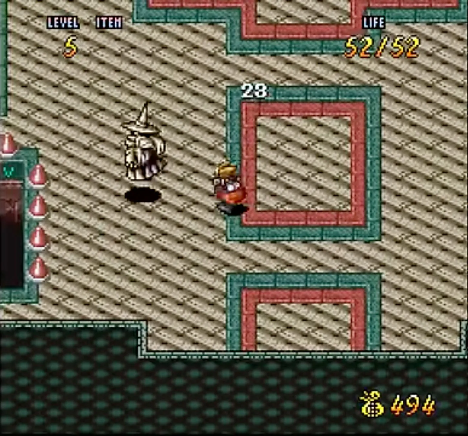 Cảnh trong game Terranigma trên SNES, một tựa game nhập vai hành động ít được biết đến nhưng rất hay