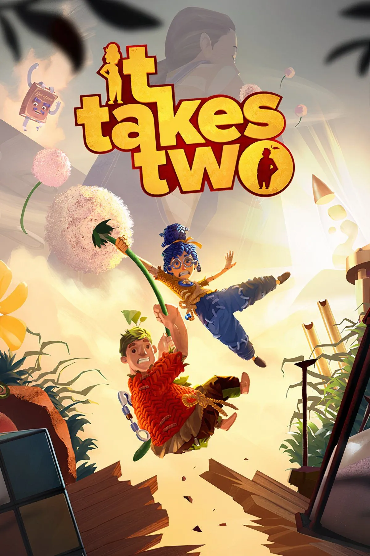 Cặp đôi Cody và May trong hình dạng búp bê từ game It Takes Two, thể hiện lối chơi hợp tác độc đáo.