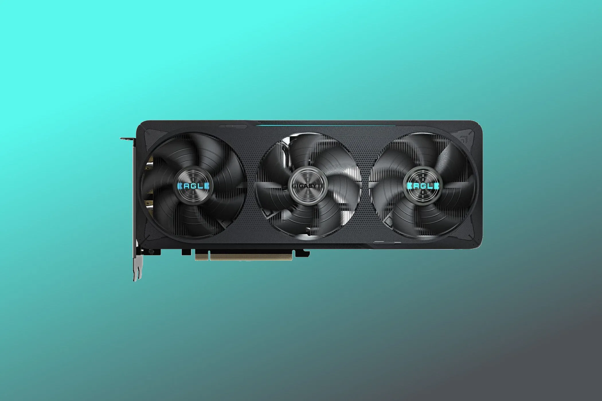 Card đồ họa Gigabyte Eagle GeForce RTX 5070 với quạt và logo RGB