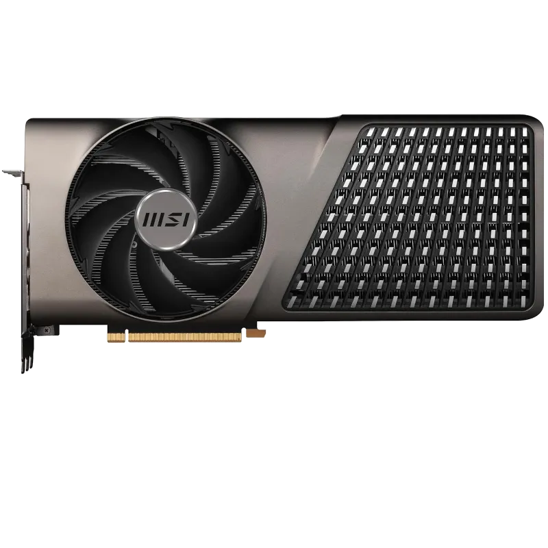 Card đồ họa MSI GeForce RTX 4080 Super Expert với thiết kế màu đen