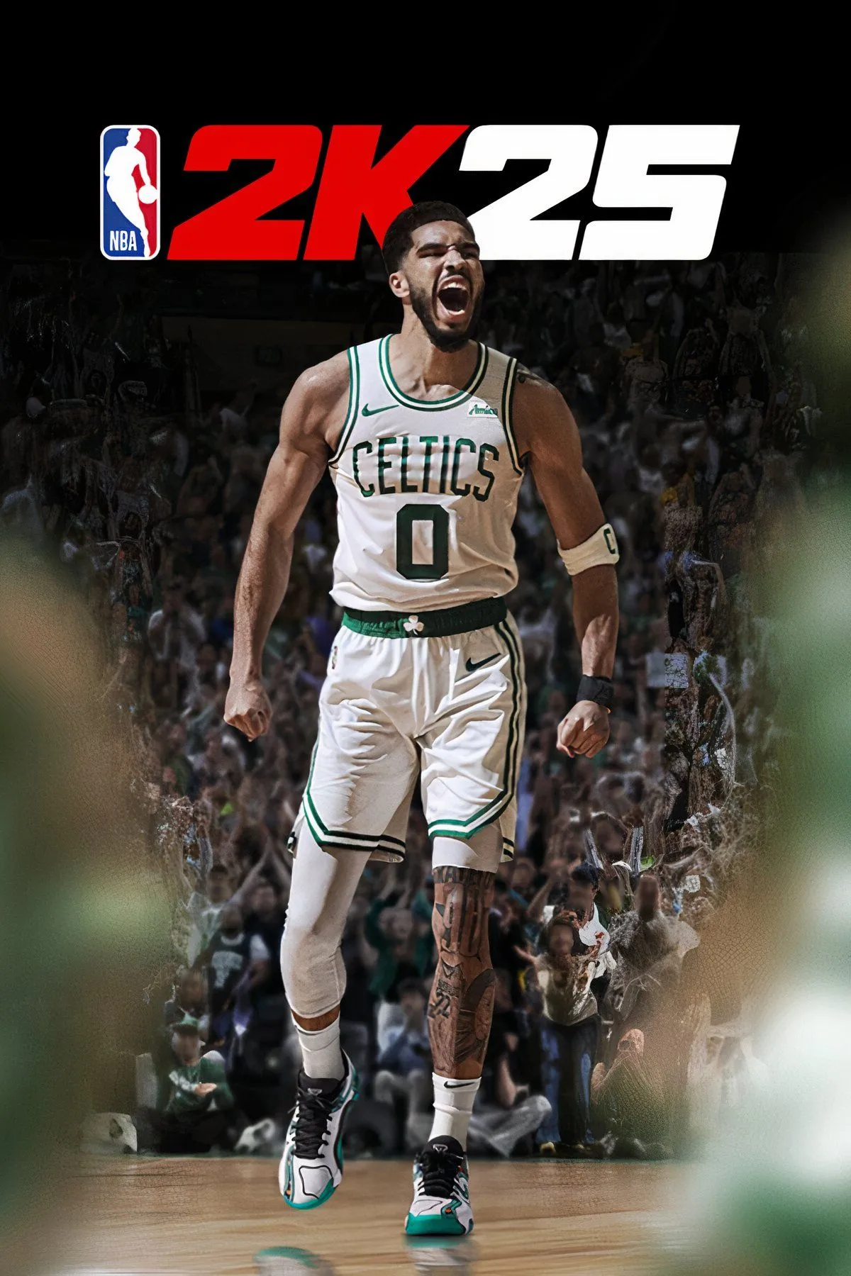 Cầu thủ bóng rổ trong game NBA 2K25 đang thực hiện động tác ném bóng, phản ánh đồ họa và vật lý thực tế của game.