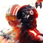 Chi tiết ảnh bìa và logo của tựa game Star Wars Squadrons.