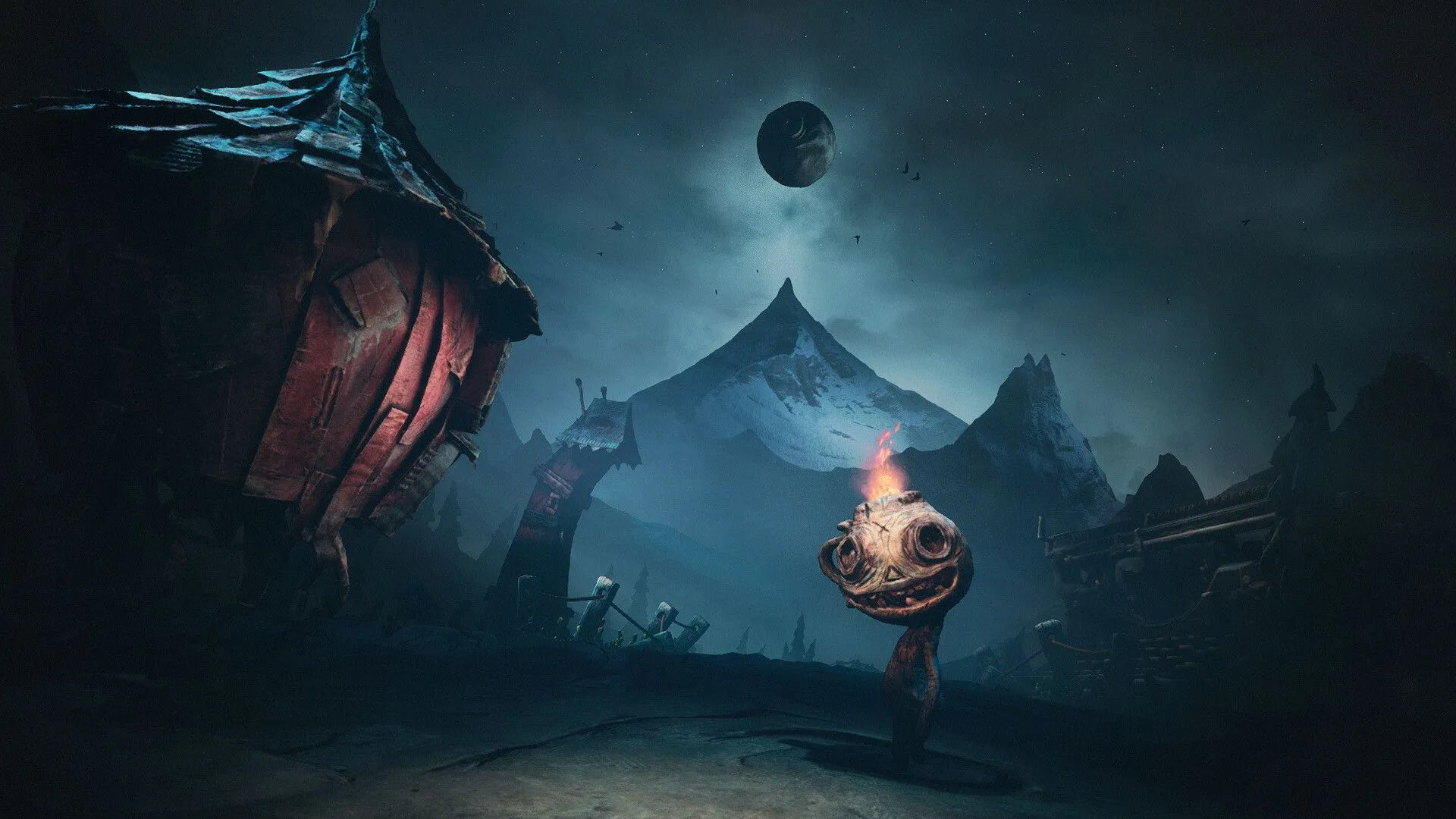 Chi tiết đồ họa thủ công của môi trường trong game The Midnight Walk