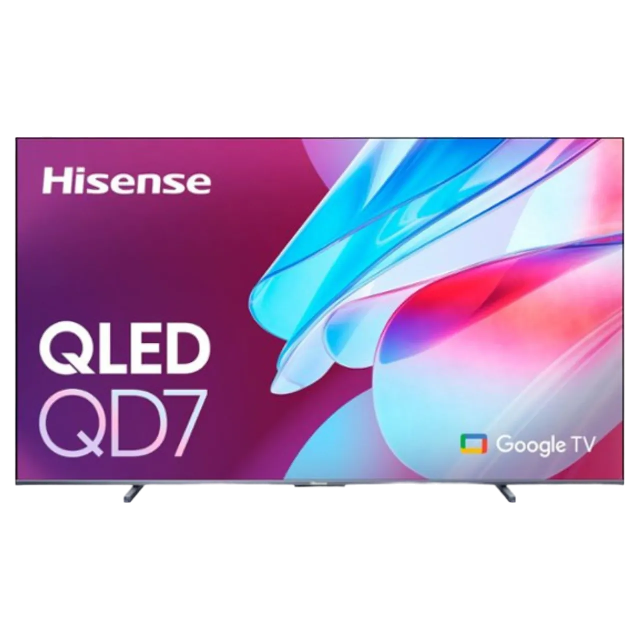 Chiếc Smart TV Hisense QD7 Series QLED 4K UHD Google TV đi kèm điều khiển