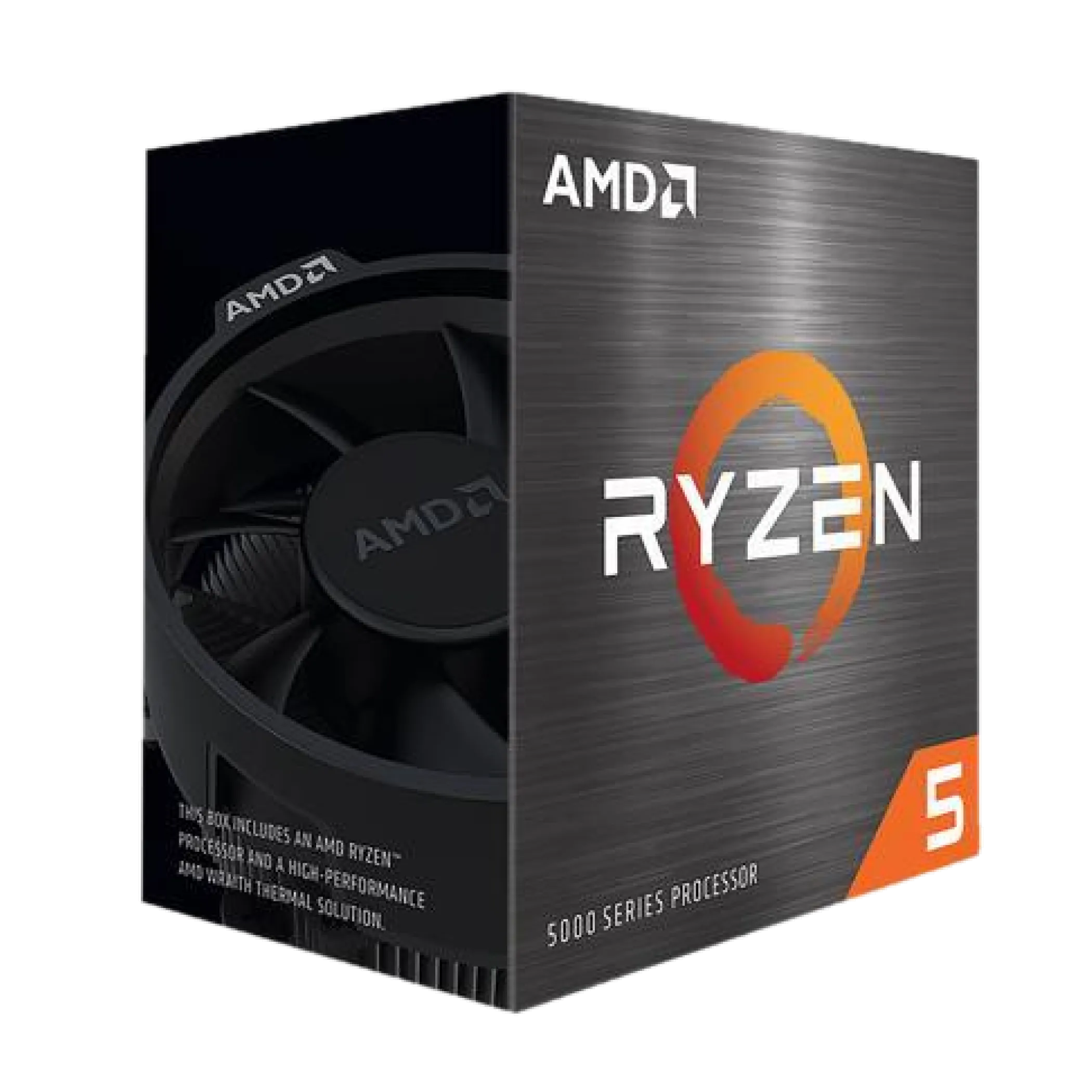 Chip xử lý AMD Ryzen 5 5500 trên bo mạch chủ.