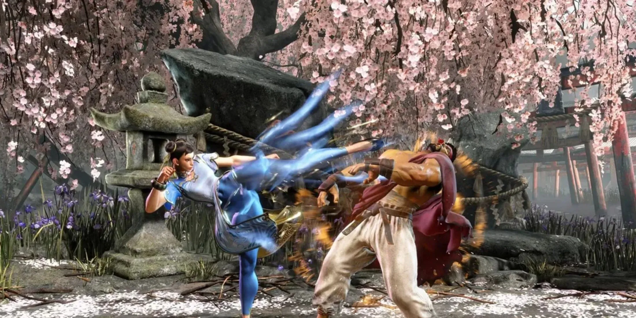 Chun-Li và Ryu, hai biểu tượng của Street Fighter 6 trong một cảnh chiến đấu