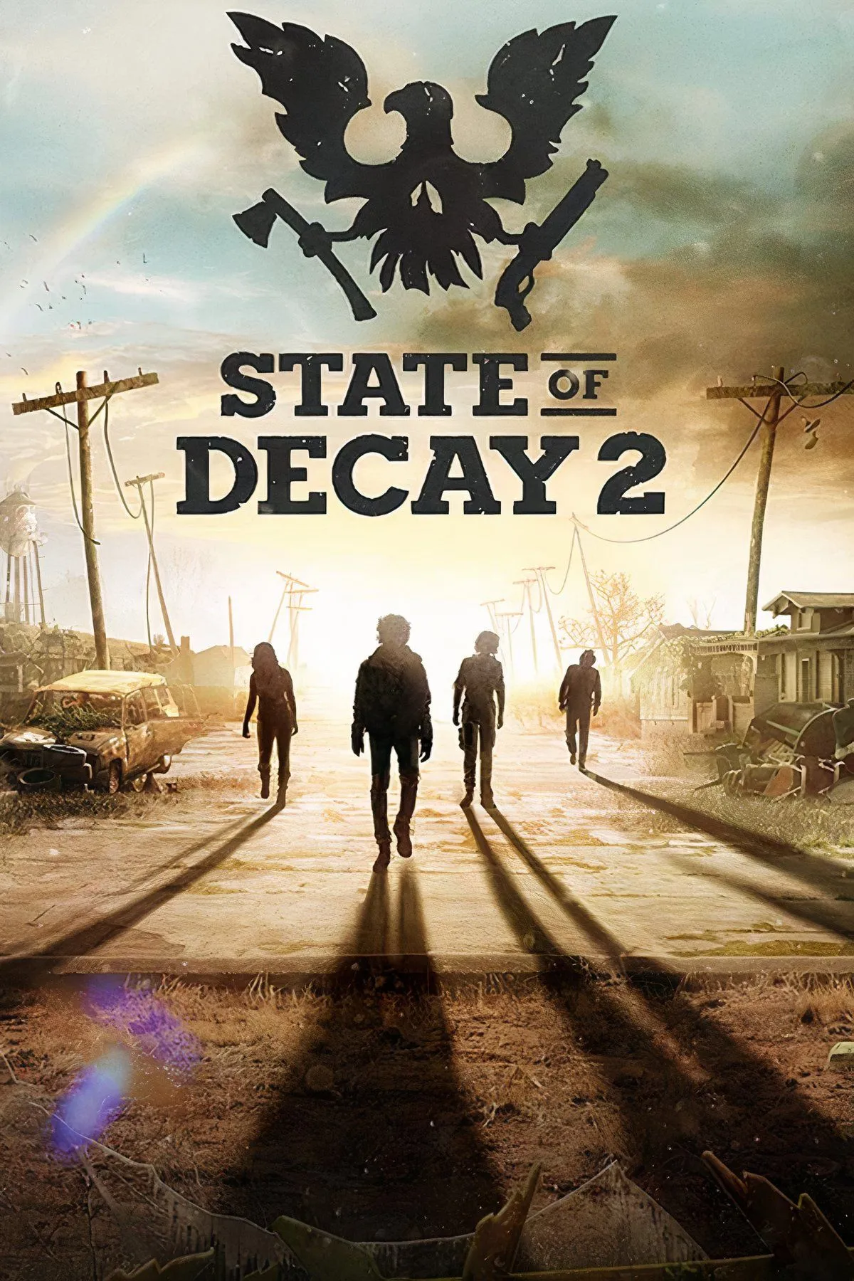 Cộng đồng người sống sót chống lại zombie trong State of Decay 2, thể hiện lối chơi quản lý và chiến đấu