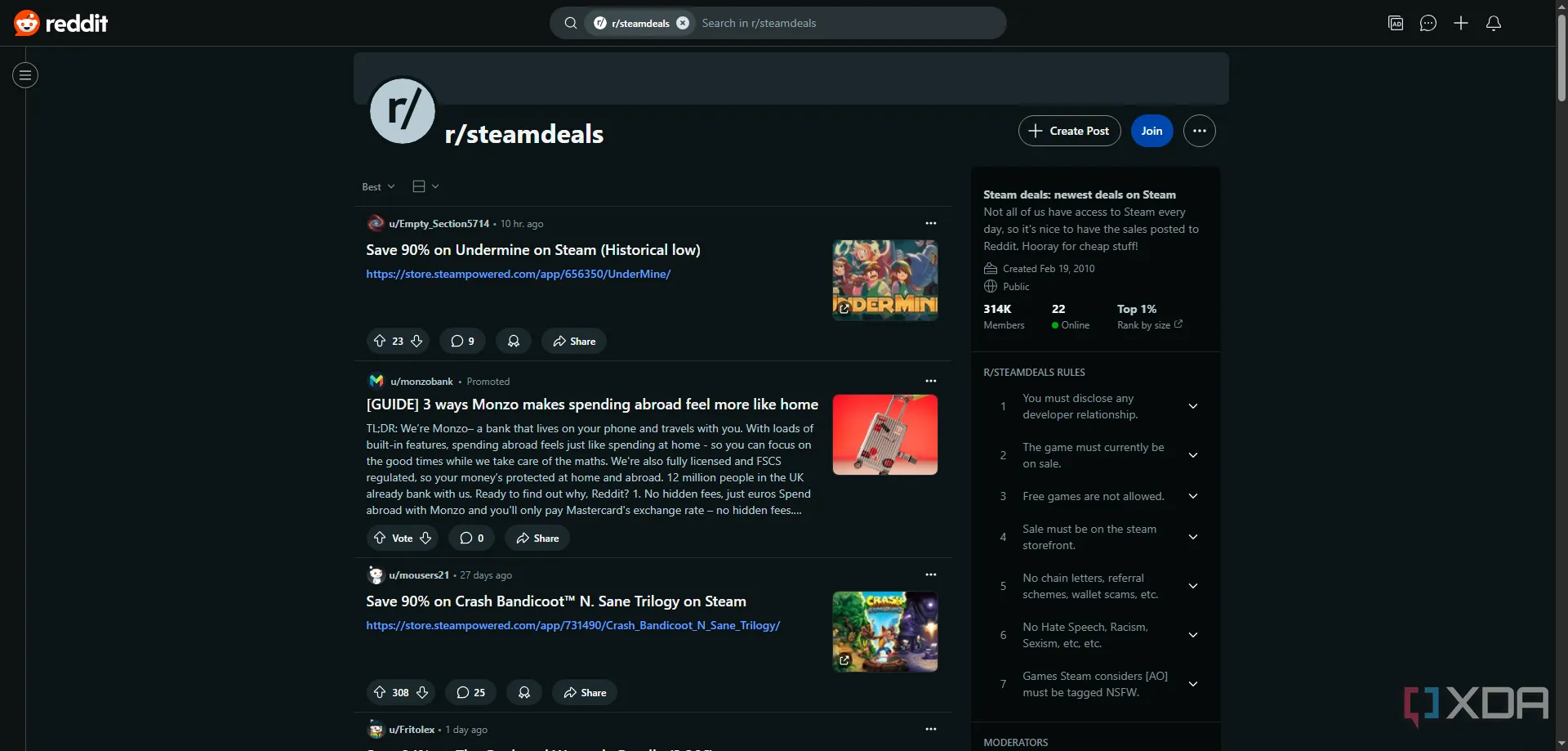 Cộng đồng Reddit chia sẻ các ưu đãi hấp dẫn trên Steam