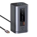 Docking Station Baseus Spacemate 11-in-1 với các cổng kết nối đa dạng và màn hình hiển thị trạng thái