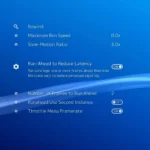 Giao diện cài đặt tính năng Run Ahead trong trình giả lập RetroArch
