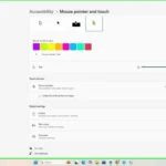Giao diện cài đặt tùy chỉnh kích thước con trỏ chuột trên Windows 11