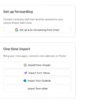 Giao diện công cụ Easy Switch của Proton Mail giúp chuyển dữ liệu Gmail nhanh chóng.