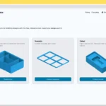 Giao diện công cụ tạo đế Gridfinity với nhiều tùy chọn tùy chỉnh kích thước