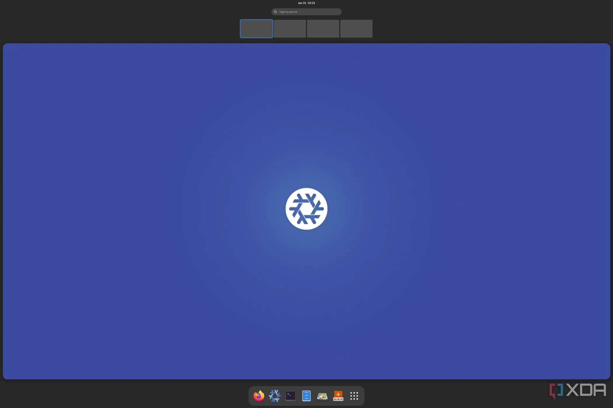 Giao diện desktop của hệ điều hành NixOS