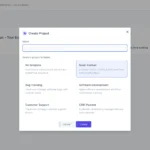 Giao diện Eigenfocus cho phép người dùng dễ dàng tạo và quản lý dự án mới với các bảng Kanban.
