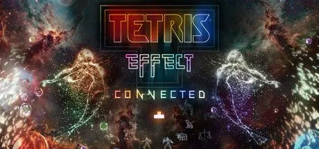 Giao diện game Tetris Effect: Connected với các khối Tetris đầy màu sắc