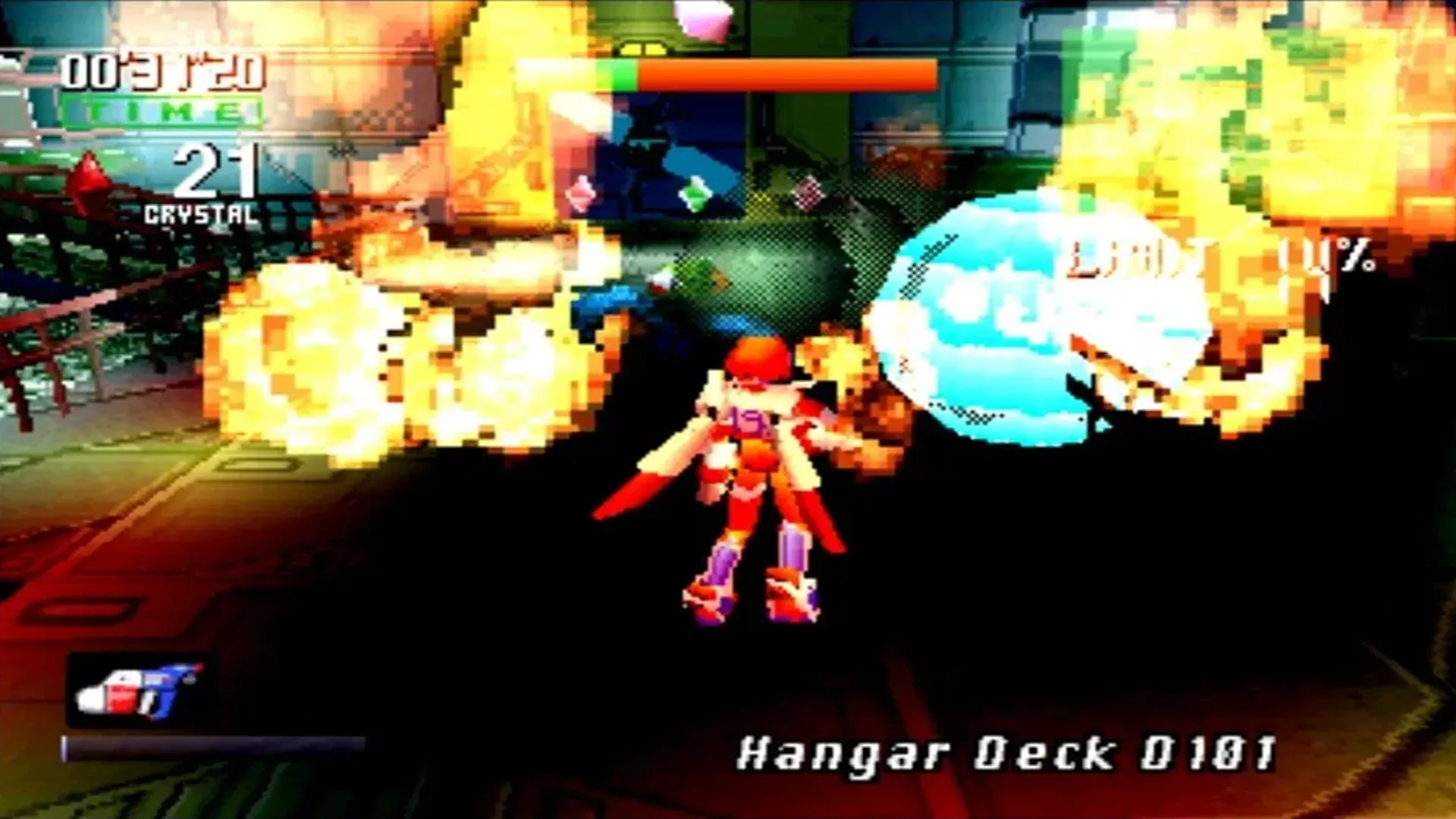 Giao diện gameplay của Burning Rangers, game hành động cứu hỏa trên Sega Saturn