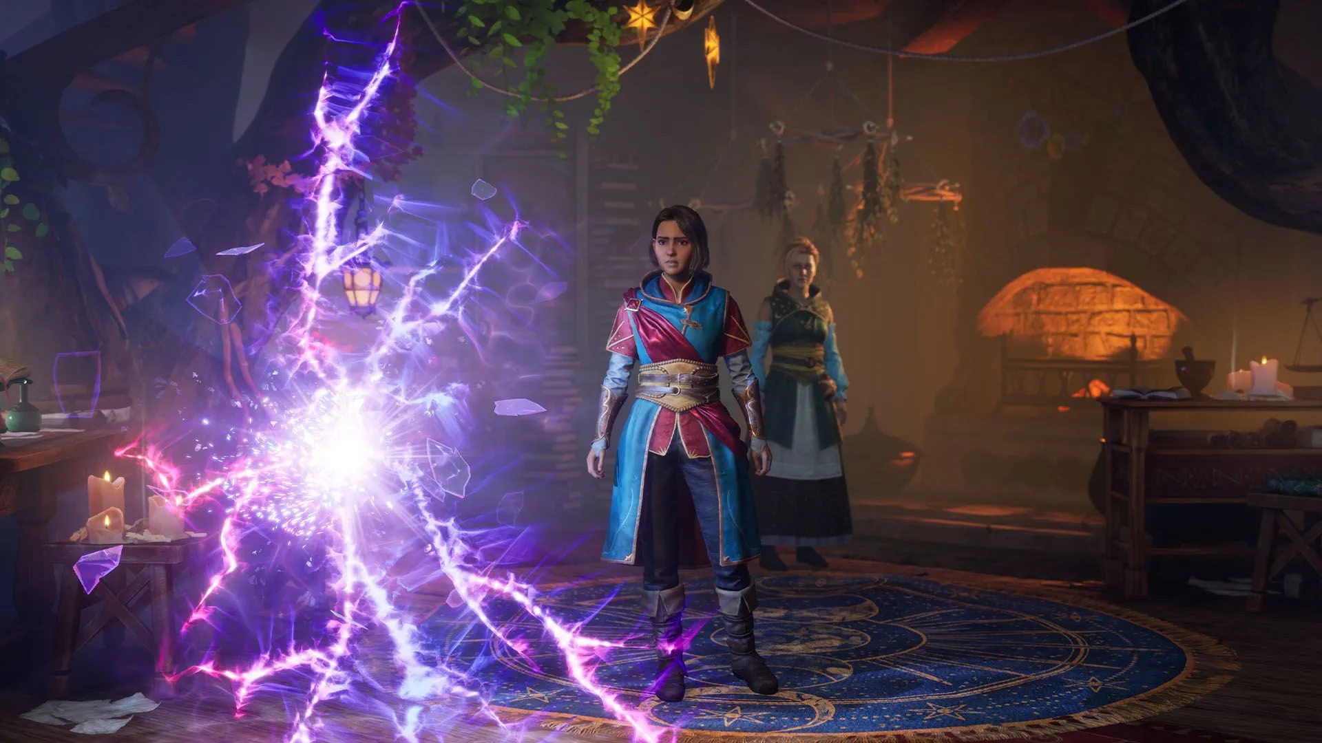 Giao diện gameplay Split Fiction khi hai người chơi tương tác với nhau